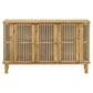 Ervine 3-Door Rope Panel Sideboard Accent Storage Cabinet Natural