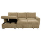 Pastrana Upholstered Sleeper Sectional Sofa LAF Chaise Camel