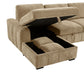 Pastrana Upholstered Sleeper Sectional Sofa LAF Chaise Camel