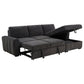 Pastrana Upholstered Sleeper Sectional Sofa RAF Chaise Grey