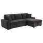 Pastrana Upholstered Sleeper Sectional Sofa RAF Chaise Grey