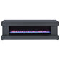 Mallory TV Stand Fireplace Console Bluetooth Speaker Grey High Gloss