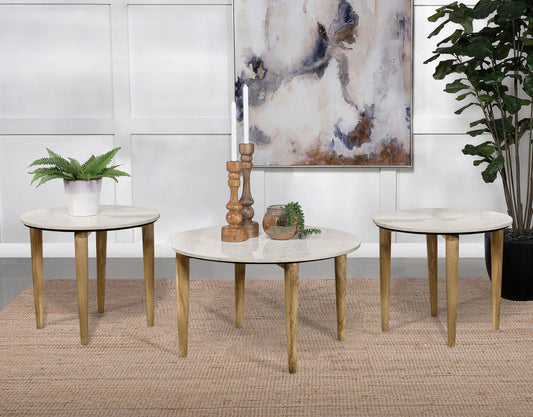 Aldis 3-piece Coffee and End Table Set White