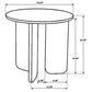 Jenna 2-piece Round Marble Top Coffee Table Set Brown