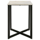 Tobin Square Marble Top End Table White and Black