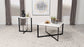 Tobin Square Marble Top End Table White and Black