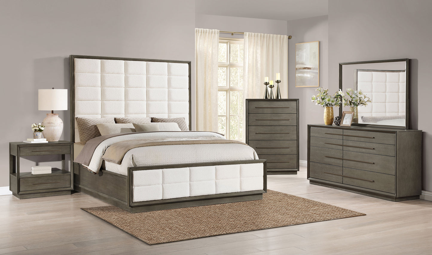 Durango 80-inch Eastern King Panel Bed Taupe Oak