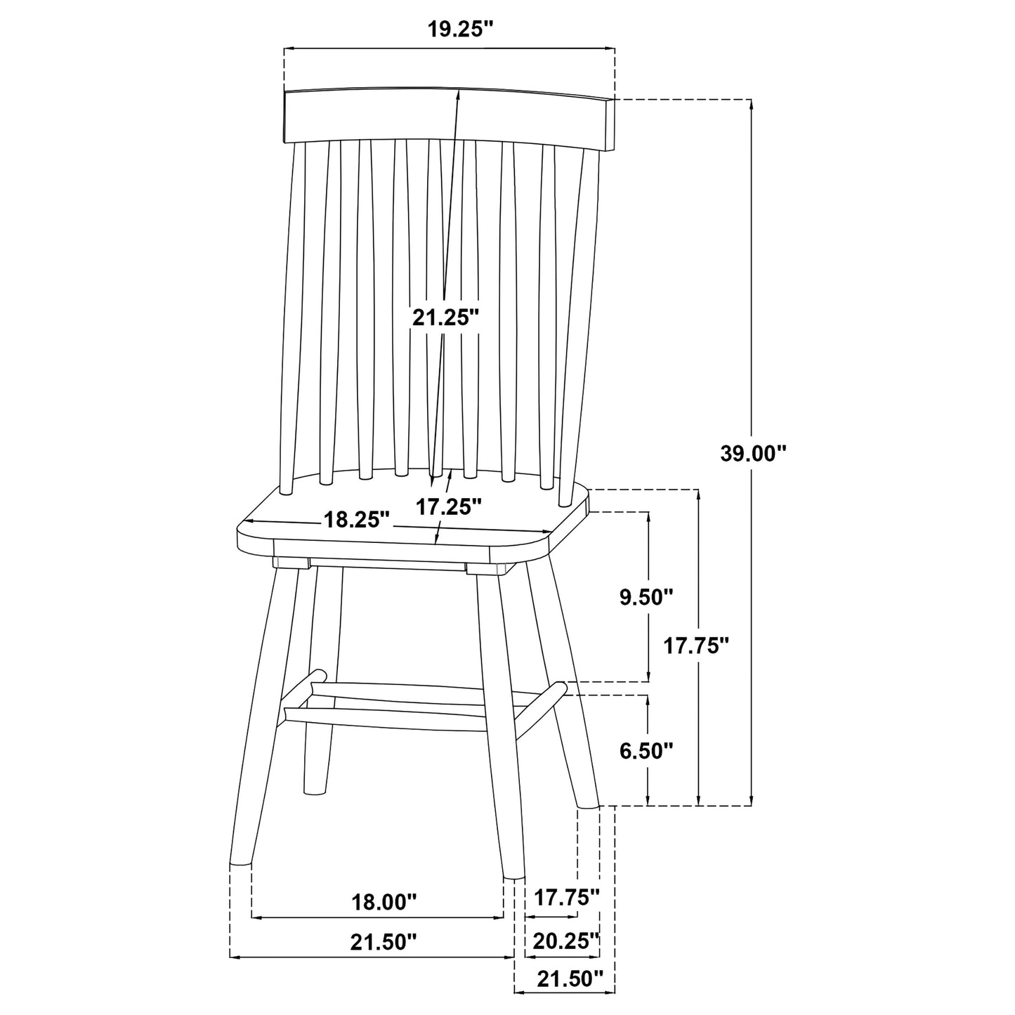 Hamlyn 5-piece Round Wood Dining Set Black