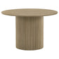 Hamlyn 5-piece Round Wood Dining Set Wheat and Natural Oak