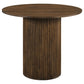 Hamlyn 5-piece Round Wood Counter Height Dining Set Cream and Walnut