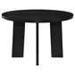 Strouse 47-inch Round Wood Dining Room Table Black