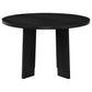 Strouse 47-inch Round Wood Dining Room Table Black