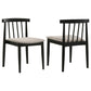Cullen Dining Side Chair Upholstered Seat Black (Set of 2)