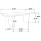 Decker 7-piece 82-inch Rectangular Dining Set Wheat and Natural Oak