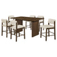 Decker 7-piece 70-inch Rectangular Counter Height Dining Set Cream and Walnut