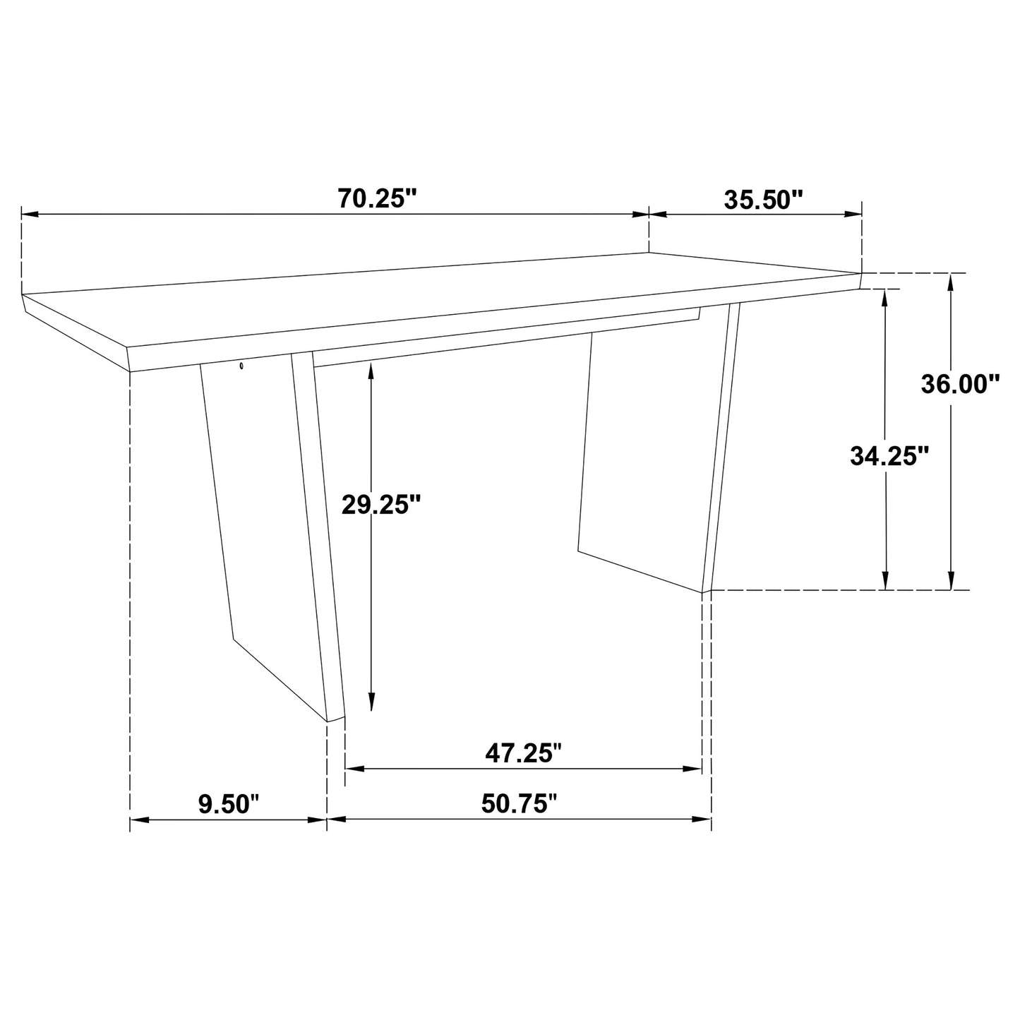 Decker 7-piece 70-inch Rectangular Counter Height Dining Set Cream and Walnut