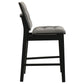 Redbridge Velvet Upholstered Counter Chair Grey and Black (Set of 2)