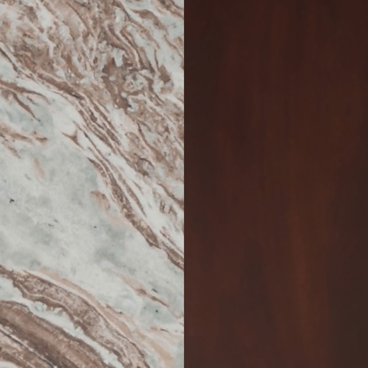 Jenna 2-piece Round Marble Top Coffee Table Set Brown