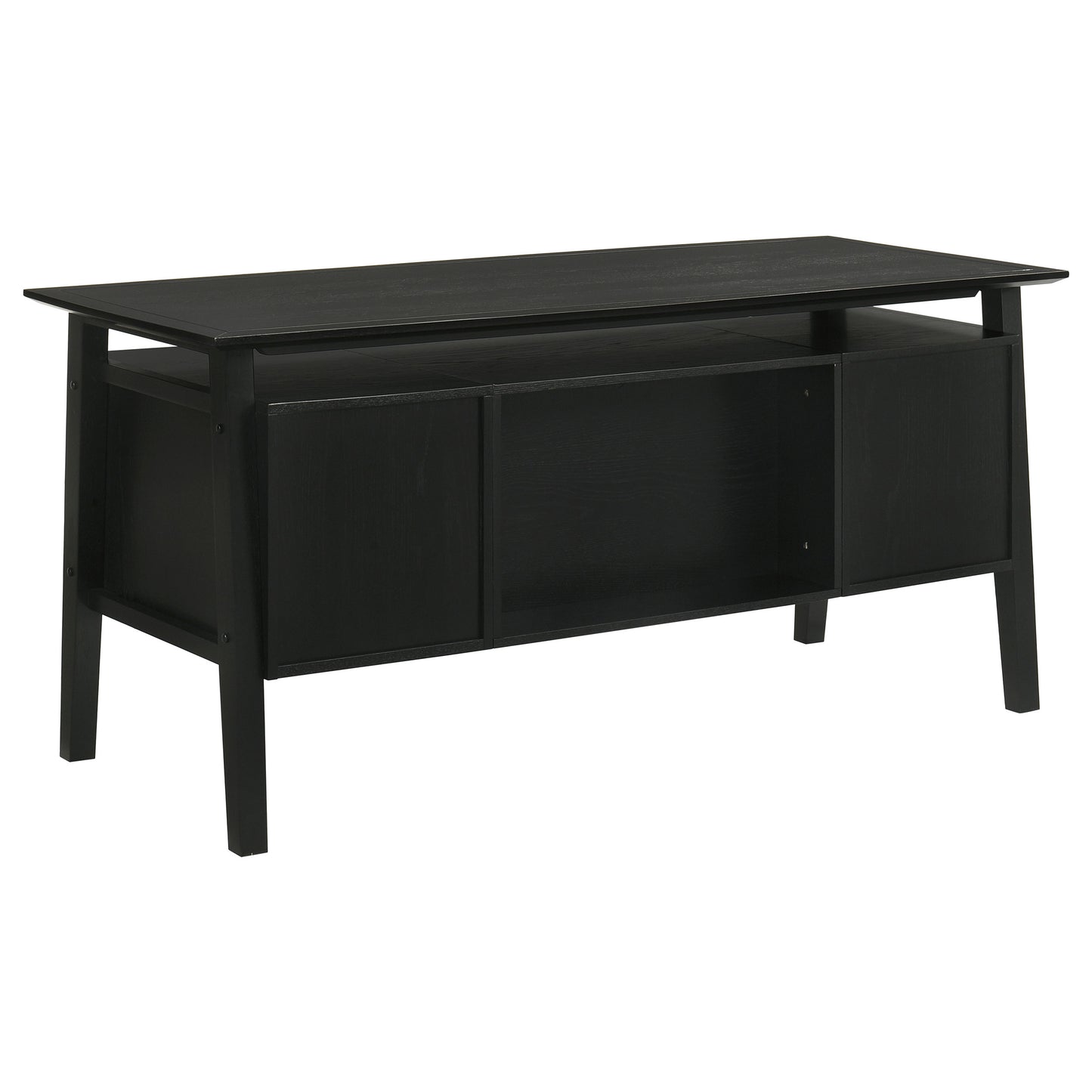 Goodson 64-inch 4-Drawer Double Pedestal Computer Desk Black
