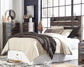 Drystan Queen Panel Headboard Bed with Mirrored Dresser