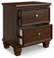 Danabrin Twin Panel Bed with Mirrored Dresser, Chest and Nightstand