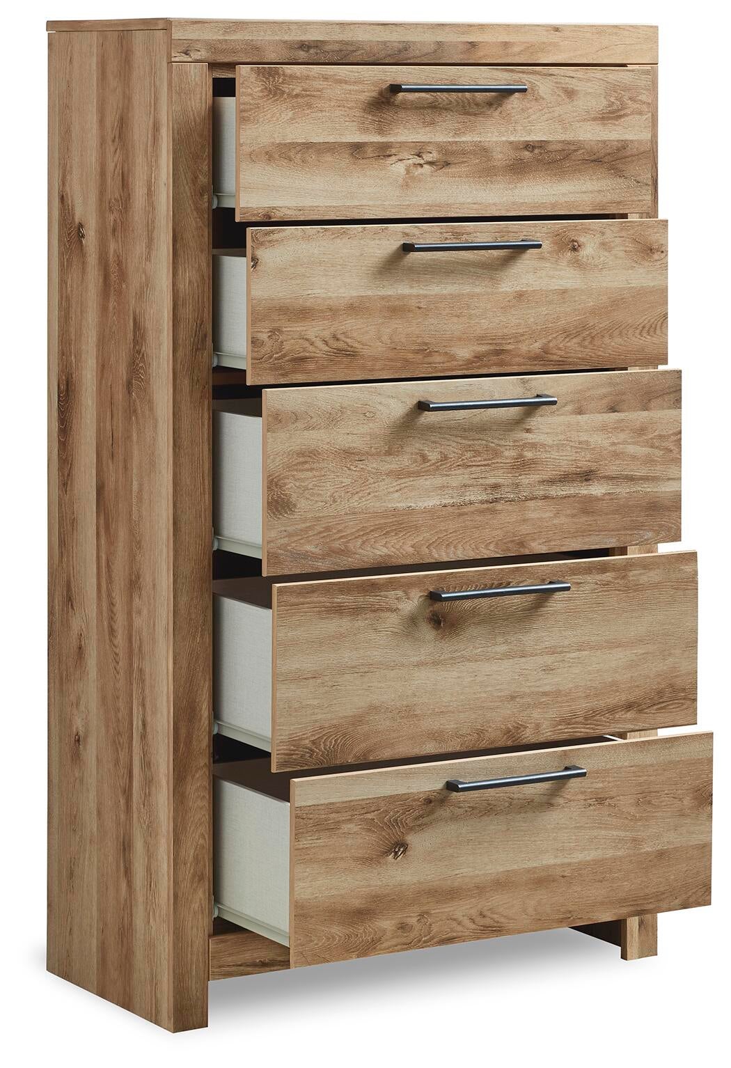 Hyanna Full Panel Bed, Dresser, Mirror, Chest and Nightstand