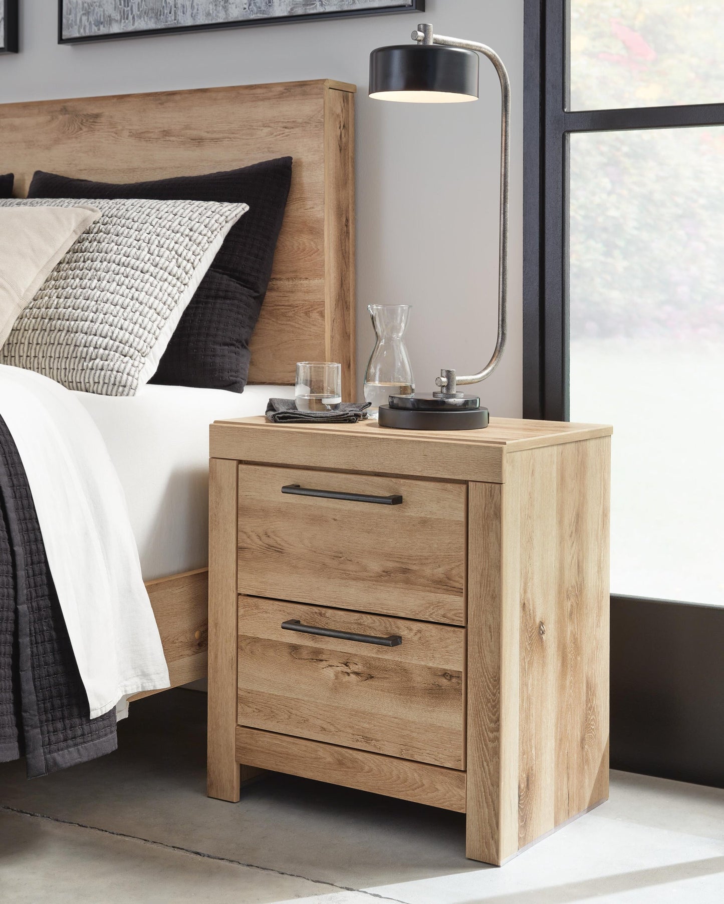 Hyanna Full Panel Bed, Dresser, Mirror, Chest and Nightstand