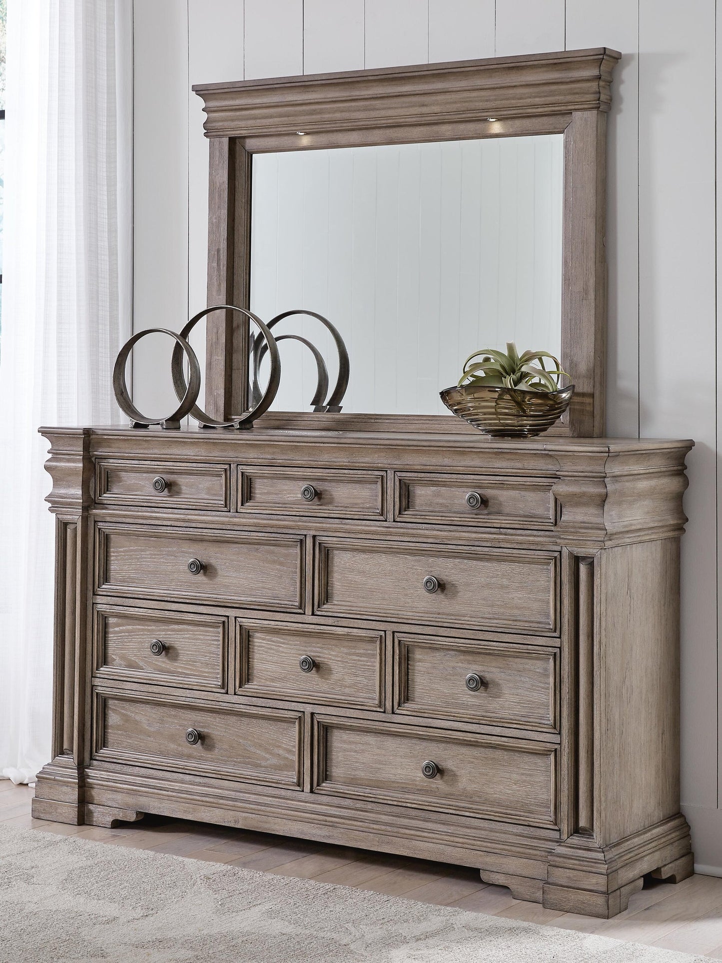 Blairhurst Queen Panel Bed, Dresser, Mirror, Chest and Nightstand
