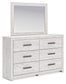 Cayboni King Panel Bed, Dresser, Mirror, Chest and Nightstand
