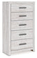Cayboni King Panel Bed, Dresser, Mirror, Chest and Nightstand