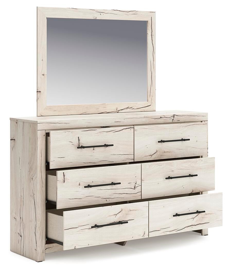 Lawroy Queen Panel Bed, Dresser, Mirror, Chest and Nightstand