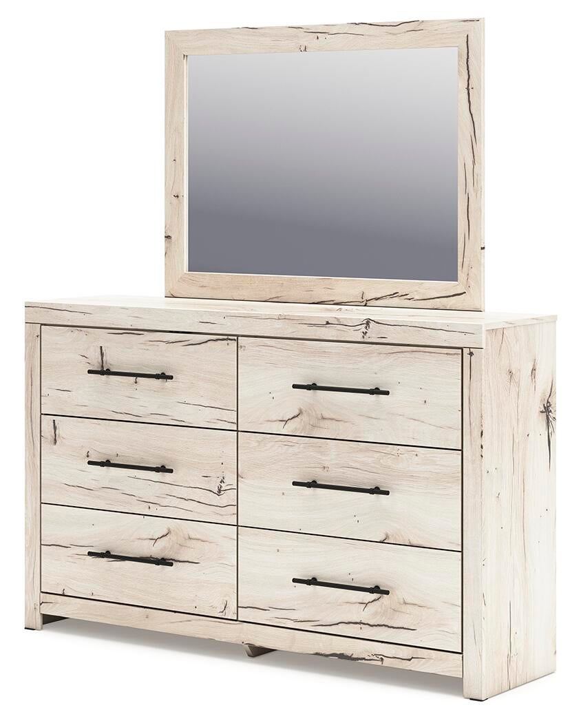 Lawroy Queen Panel Bed, Dresser, Mirror, Chest and Nightstand