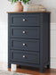 Landocken Full Panel Headboard, Dresser, Mirror, Chest and Nightstand