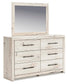 Lawroy Twin Panel Bed with Storage, Dresser, Mirror and Nightstand