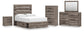 Graystorm Full Panel Storage Bed, Dresser, Mirror, Chest and Nightstand