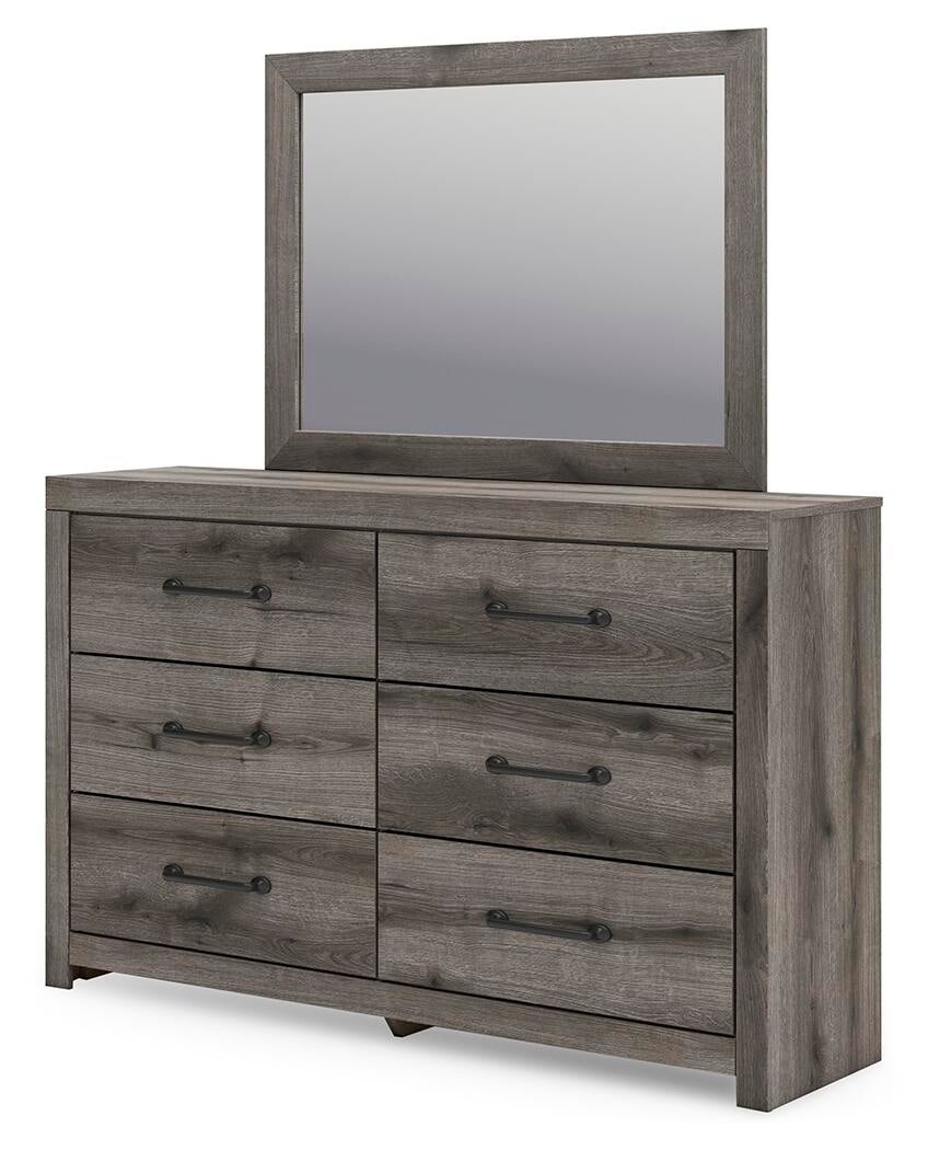 Graystorm Full Panel Storage Bed, Dresser, Mirror, Chest and Nightstand