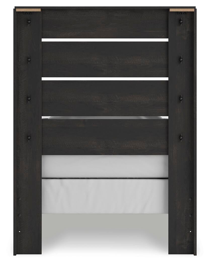 Hollivern Twin Panel Bed, Dresser, Mirror and Nightstand