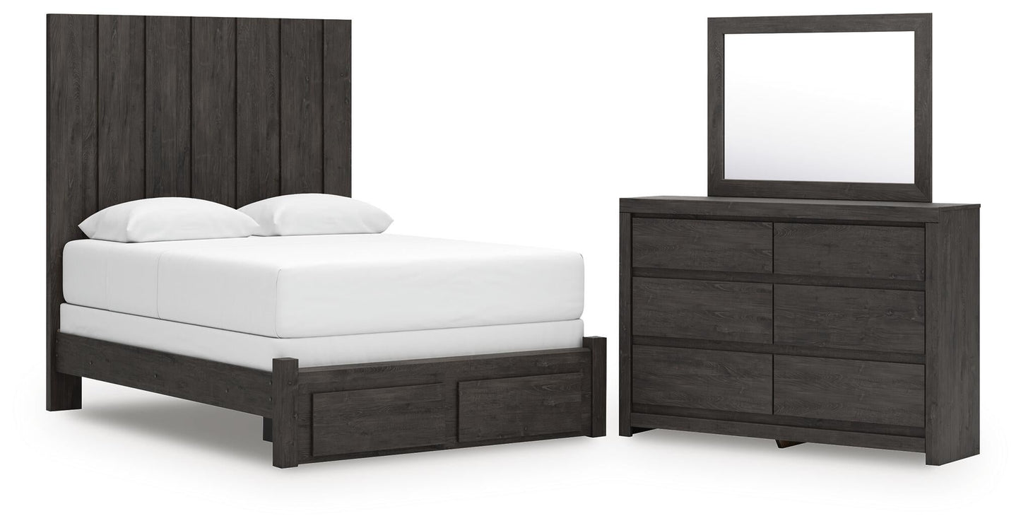 Fraluna Queen Panel Storage Bed, Dresser and Mirror