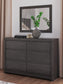 Fraluna Queen Panel Storage Bed, Dresser and Mirror