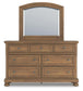 Feddinger Queen Panel Bed with Mirrored Dresser, Chest and Nightstand