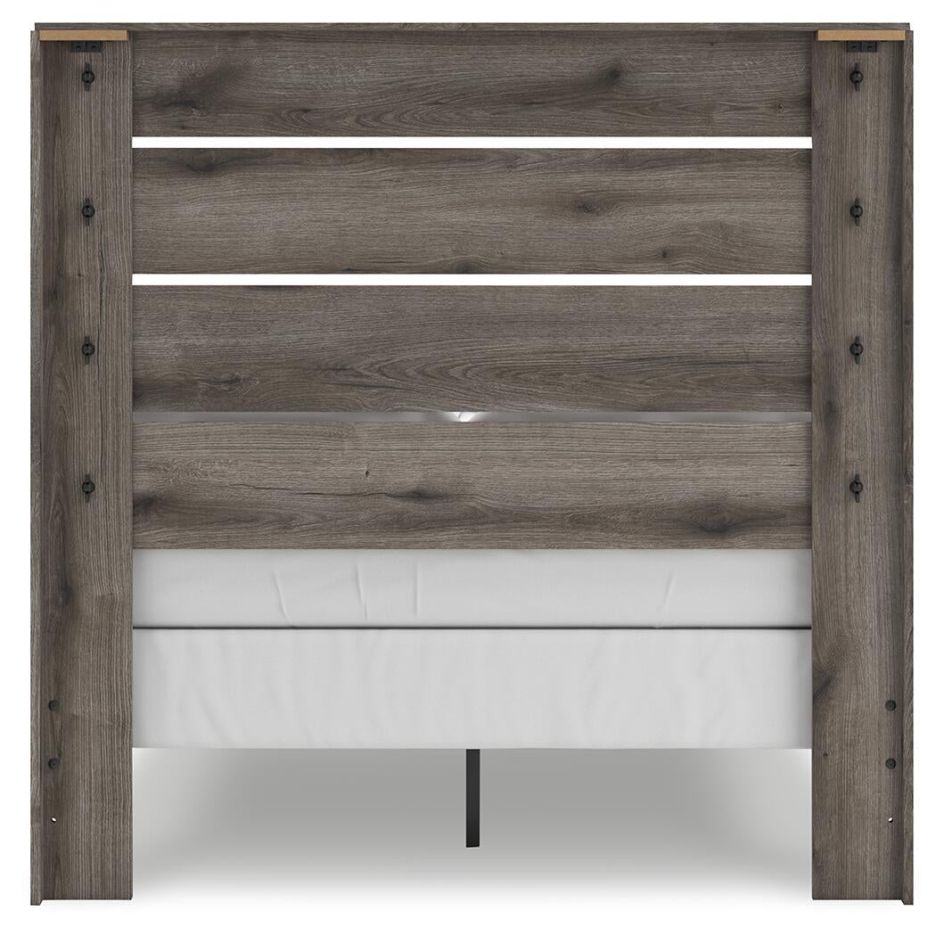 Graystorm Full Panel Bed, Dresser, Mirror and Nightstand