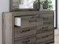 Graystorm Queen Panel Bed, Dresser and Mirror