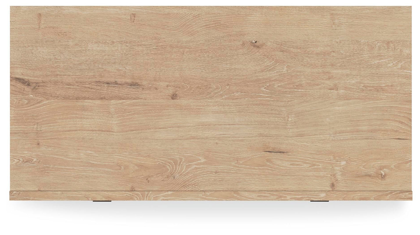 Cielden California King Upholstered Bed with Roll Slats, Dresser, Mirror, Chest and Nightstand