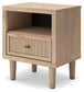 Cielden California King Upholstered Bed with Roll Slats, Dresser, Mirror, Chest and Nightstand