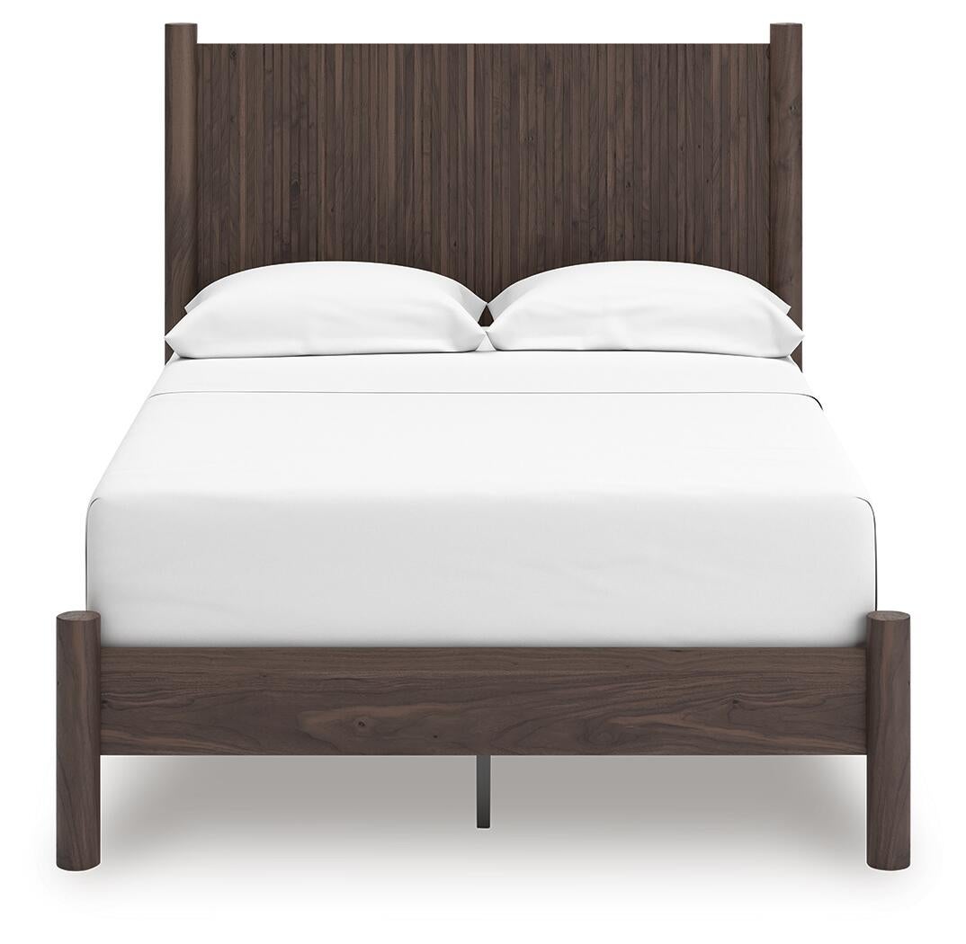 Pamytta Full Panel Platform Bed, Dresser, Mirror, Chest and Nightstand
