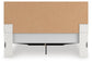 Zuraleus King Upholstered Panel Platform Storage Bed, Dresser and Mirror