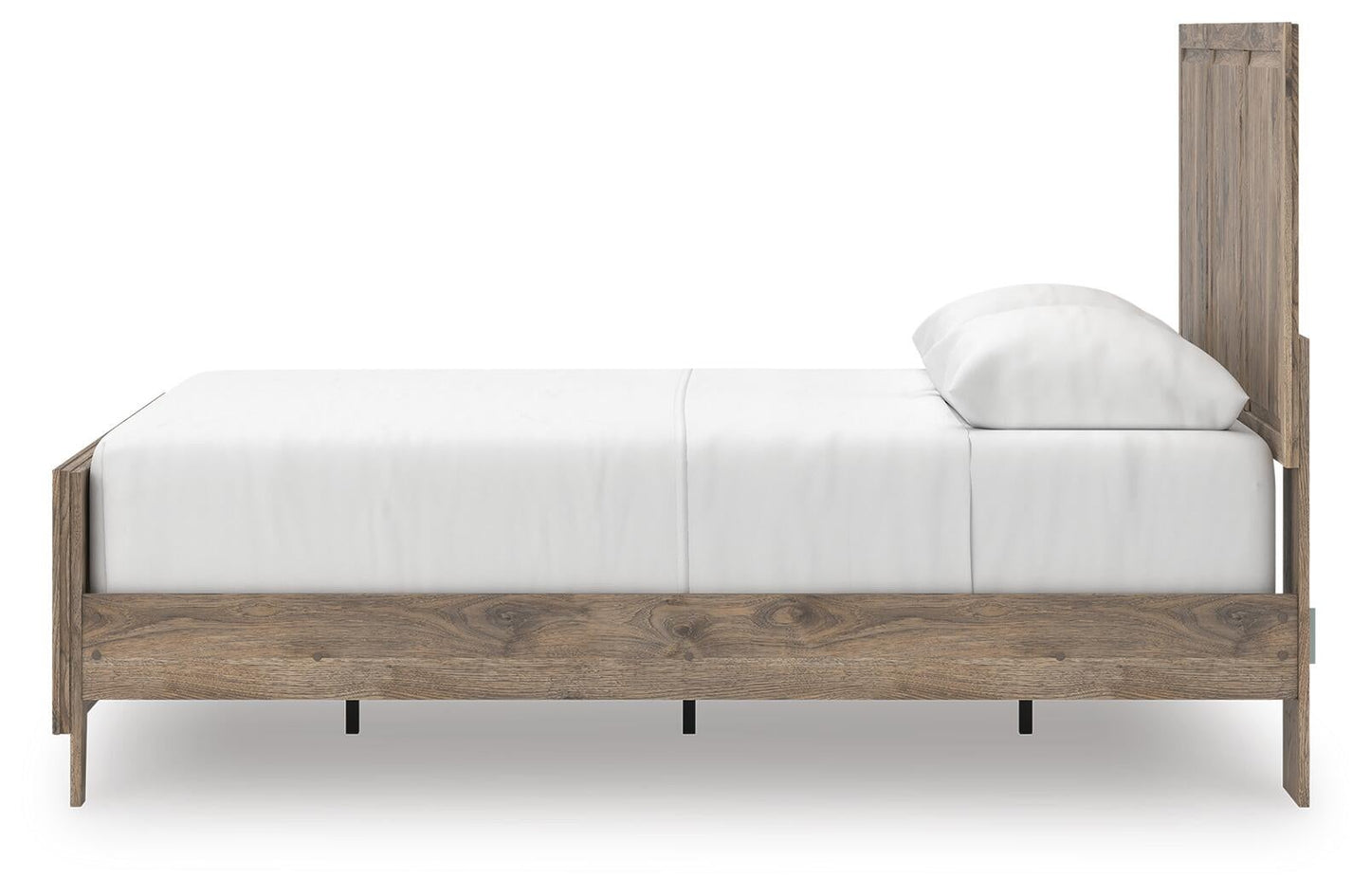 Rusticott Queen Panel Bed with Mirrored Dresser