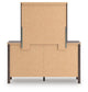 Pamytta King Upholstered Panel Bed, Dresser and Mirror