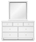 Fortman Twin Panel Storage Bed, Dresser, Mirror and Nightstand