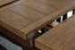 Rylandeen Counter Height Dining Table and 4 Barstools
